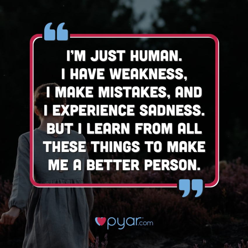 I am human and I make mistakes