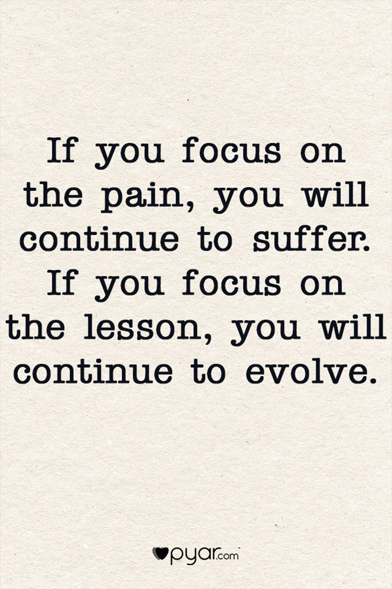 focus on the lesson from the past