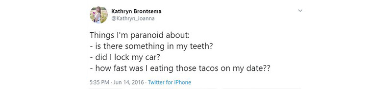 Relatable Paranoia Tweets